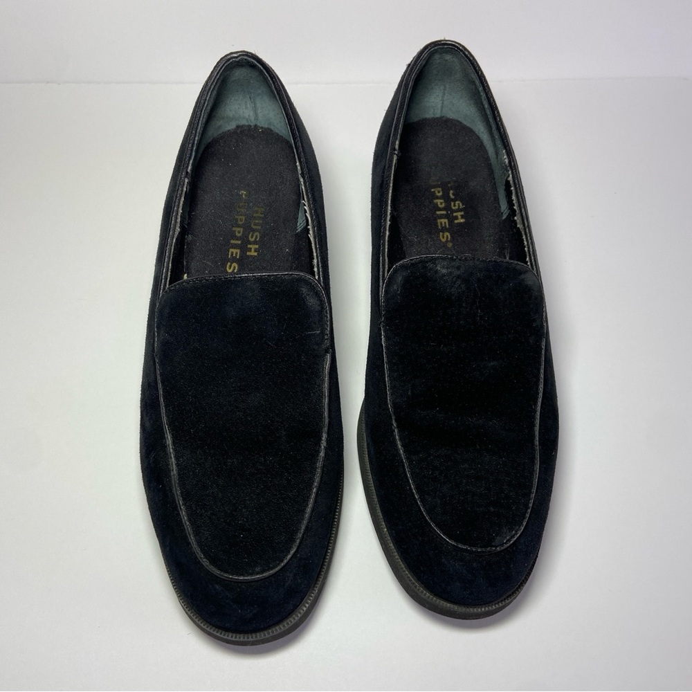 HUSH PUPPIES Women’s Black Leather Loafers| 6.5 Size